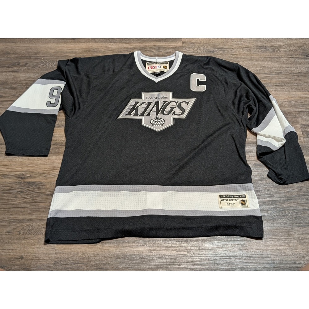 CCM Wayne Gretzky LA Kings Heroes of Hockey Jersey 56 Black 1988-89 99 Captain
